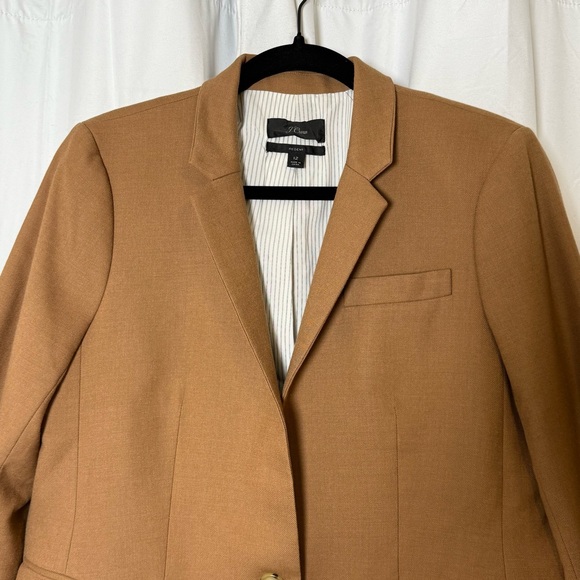 J.Crew Regent Blazer Wool Stretch Brown Women’s 12 Fully Lined - Picture 5 of 16
